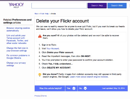 Delete Flickr